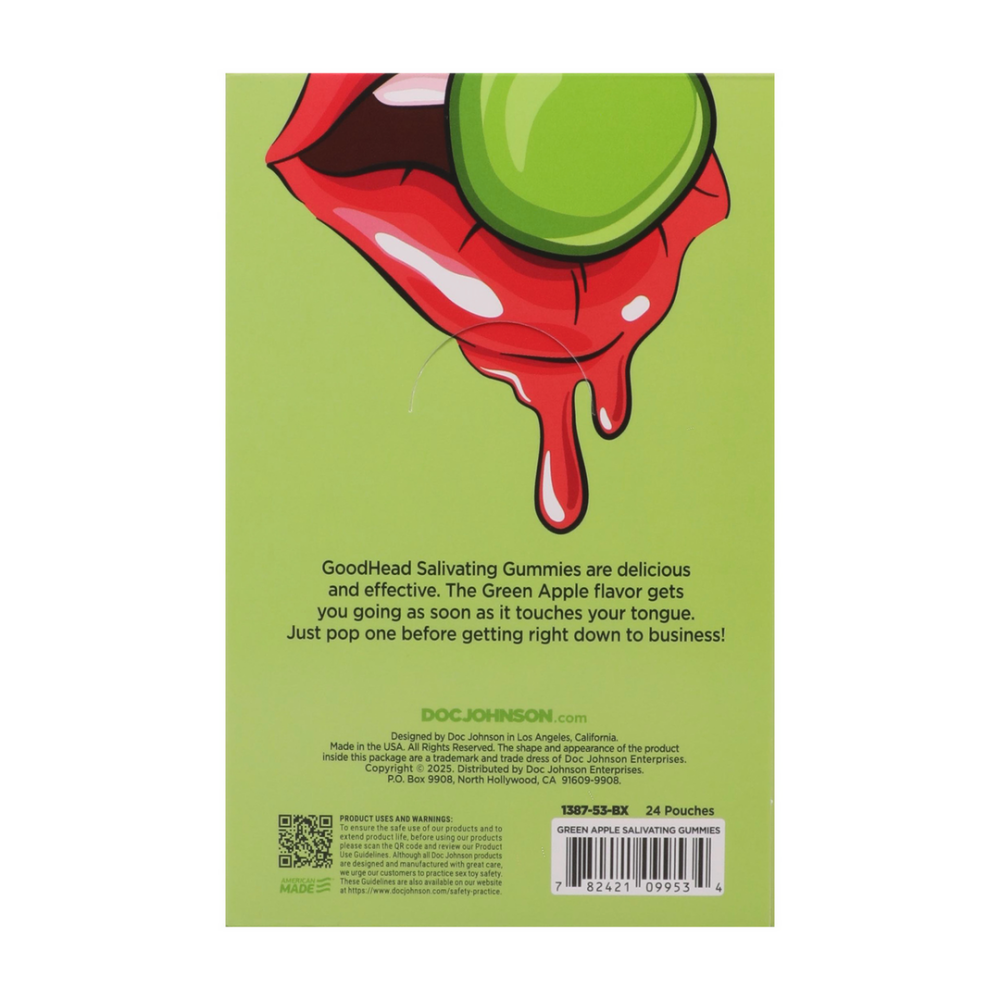 Speekselopwekkende Gummies - 24 stuks display - 12 gr - Groene Appel - Afbeelding 3