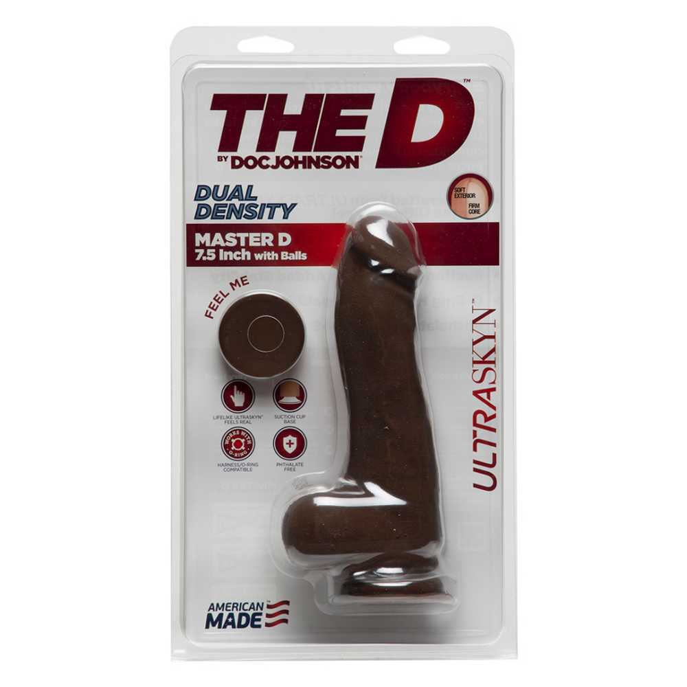 Master D - Realistic ULTRASKYN Dildo met Ballen - 7 / 19 cm - Afbeelding 2
