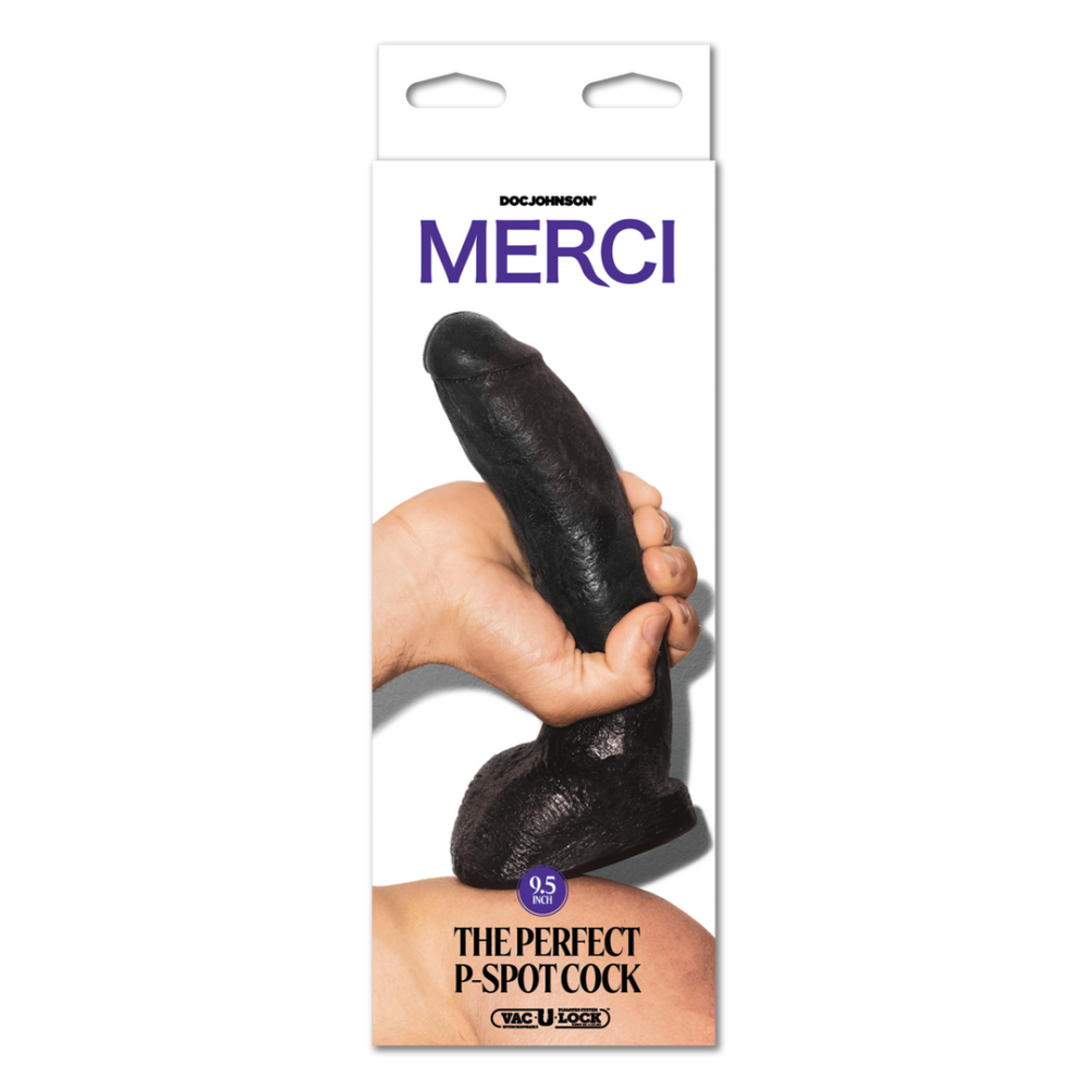 De Perfecte P-Spot Cock - 9.5 / 24 cm - Zwart - Afbeelding 2
