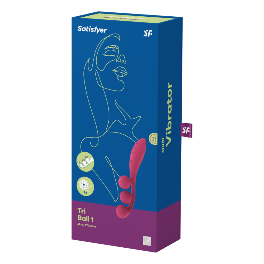 Tri Ball 1 - Multi Vibrator - Rood - Afbeelding 2