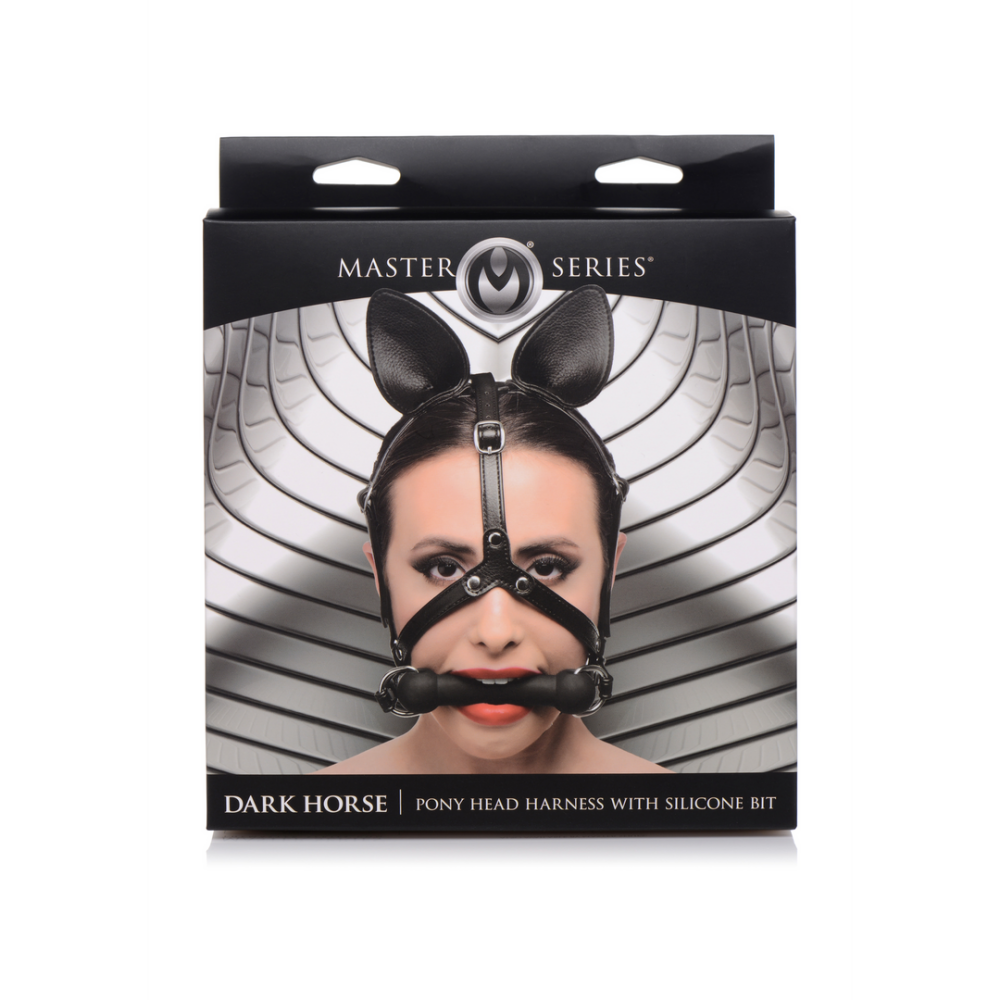 Dark Horse - Pony Hoofbril met Siliconen Bit - Afbeelding 2