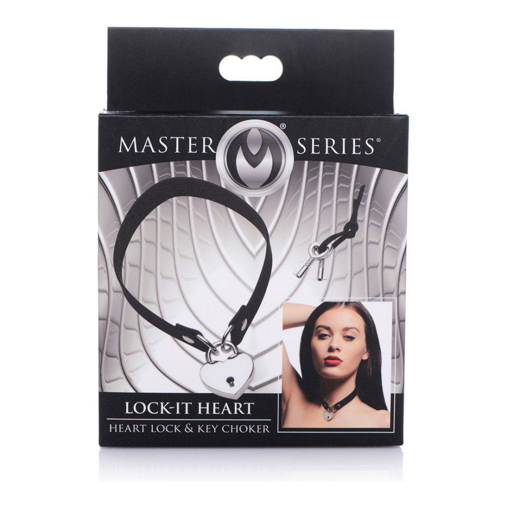Lock-It - Choker met Hart Slot en Sleutel - Afbeelding 2