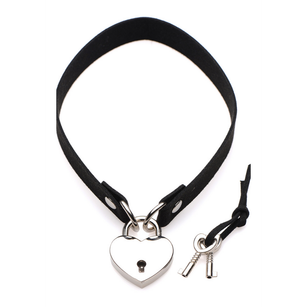 Lock-It - Choker met Hart Slot en Sleutel - Afbeelding 3