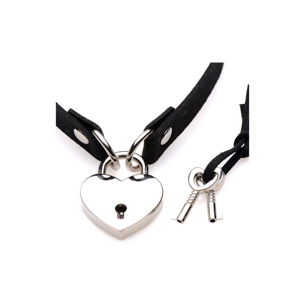 Lock-It - Choker met Hart Slot en Sleutel - Afbeelding 4