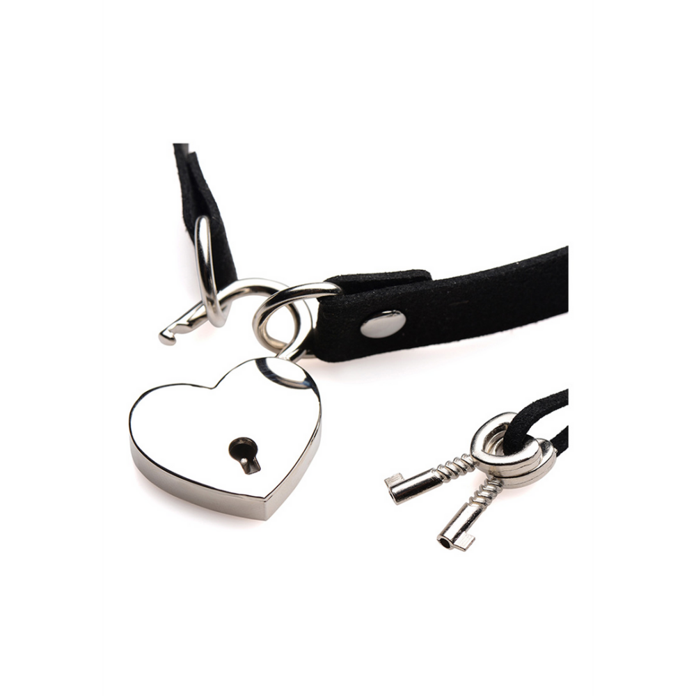 Lock-It - Choker met Hart Slot en Sleutel - Afbeelding 5
