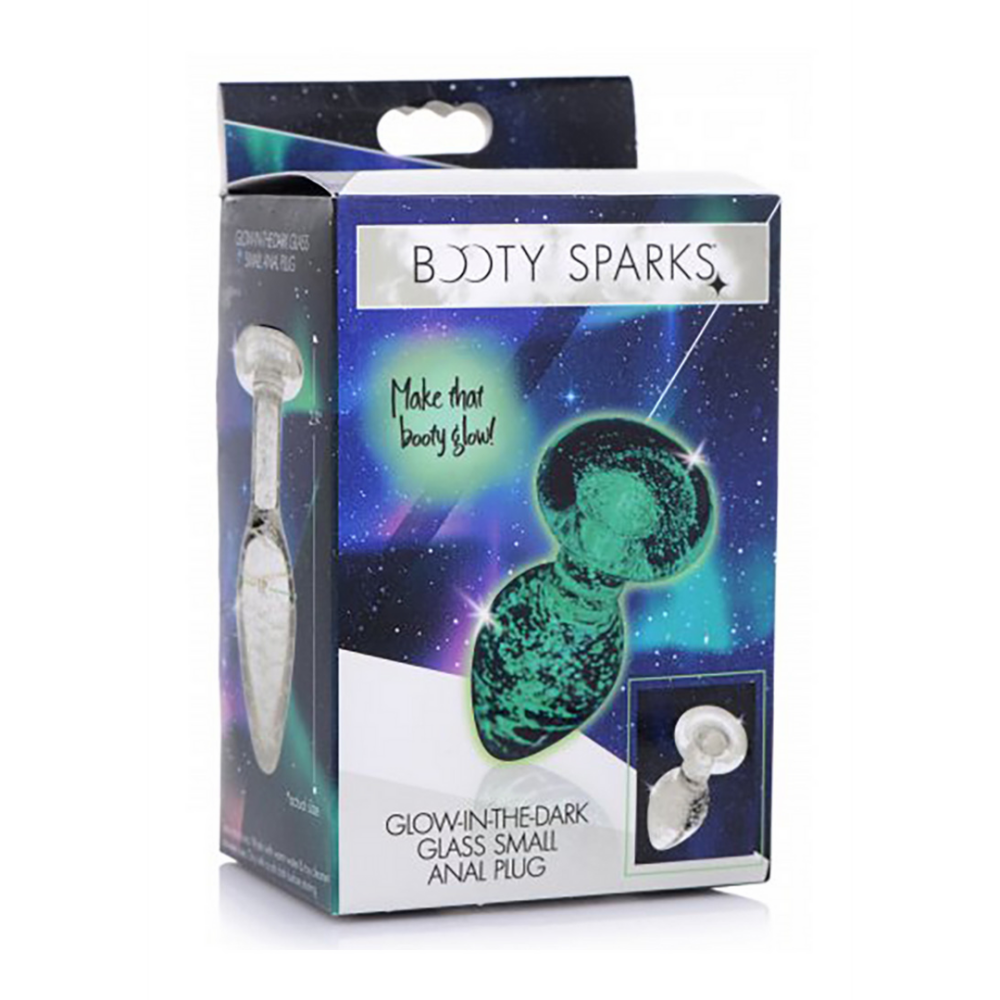 Glow-In-The-Dark - Glazen Buttplug - Klein - Afbeelding 2