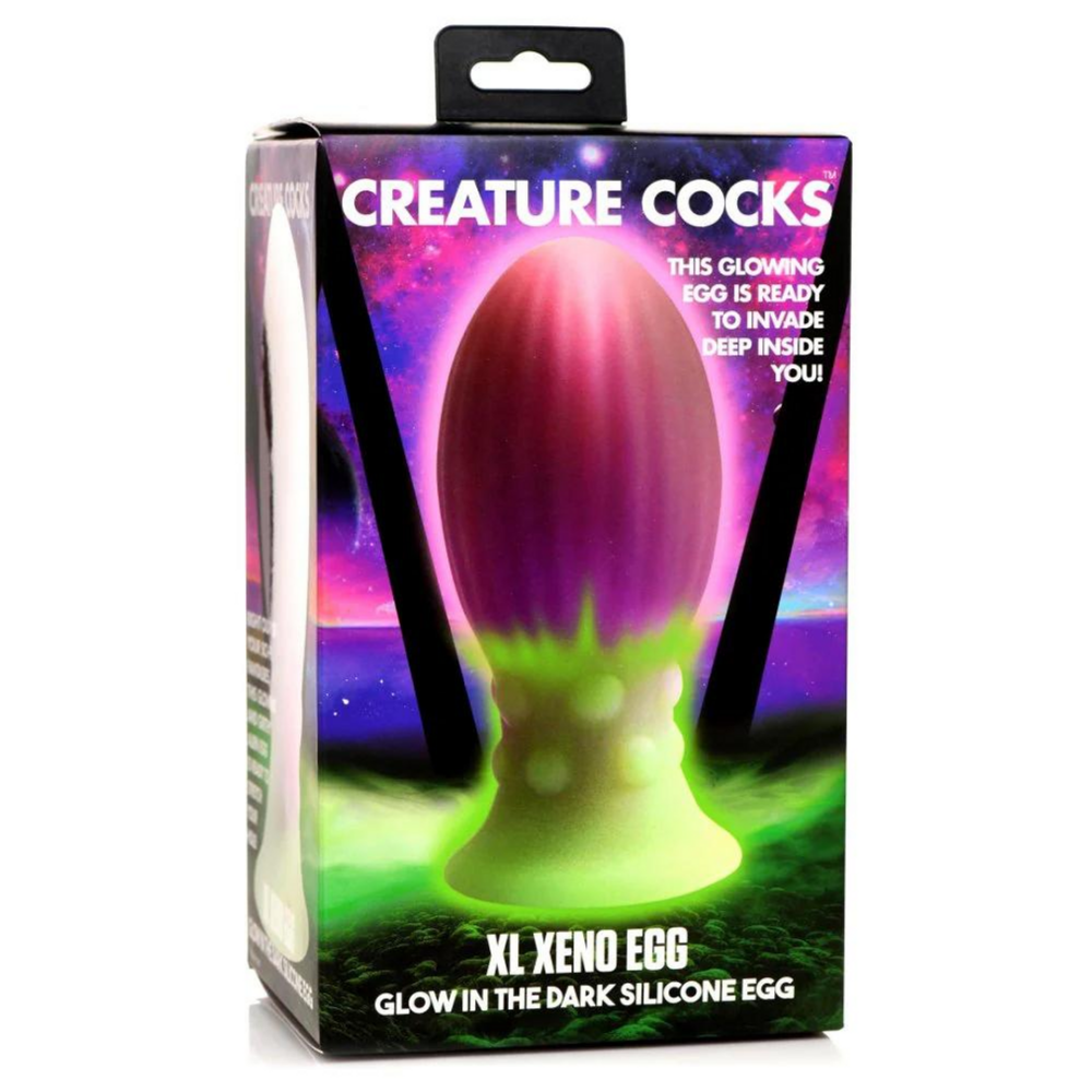 Xeno Egg - Glow in the Dark - Siliconen Ei - XL - Roze - Afbeelding 2
