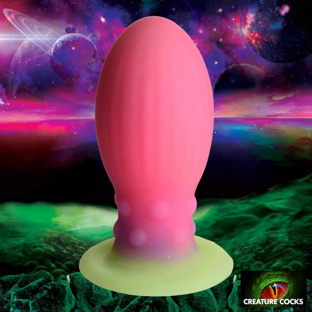 Xeno Egg - Glow in the Dark - Siliconen Ei - XL - Roze - Afbeelding 4
