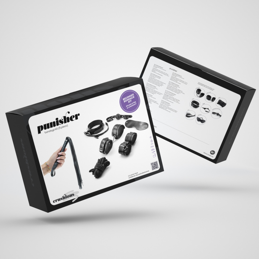 Punisher - 8-delige Bondage Set - Zwart - Afbeelding 2
