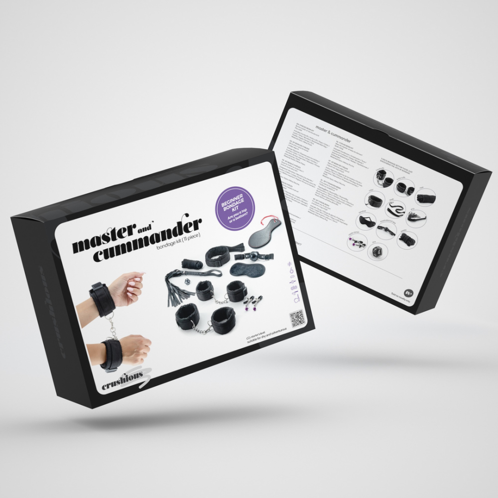 Master and Cummander - 11-delige Bondage Set - Zwart - Afbeelding 2