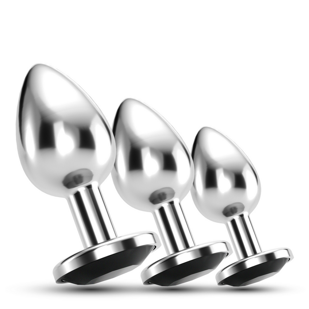 Bijou - Anal Train Trio - 3 Jewel Plugs - Zwart