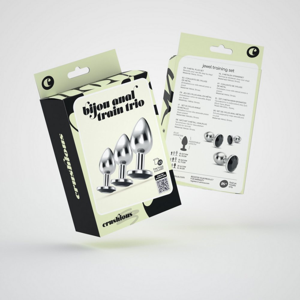 Bijou - Anal Train Trio - 3 Jewel Plugs - Zwart - Afbeelding 2