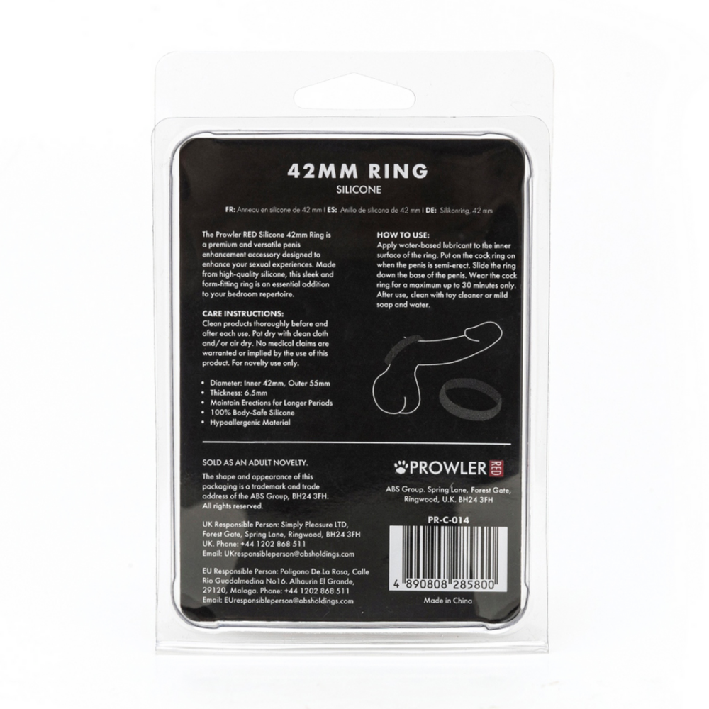 Silicone 42mm Ring - Zwart - Afbeelding 3