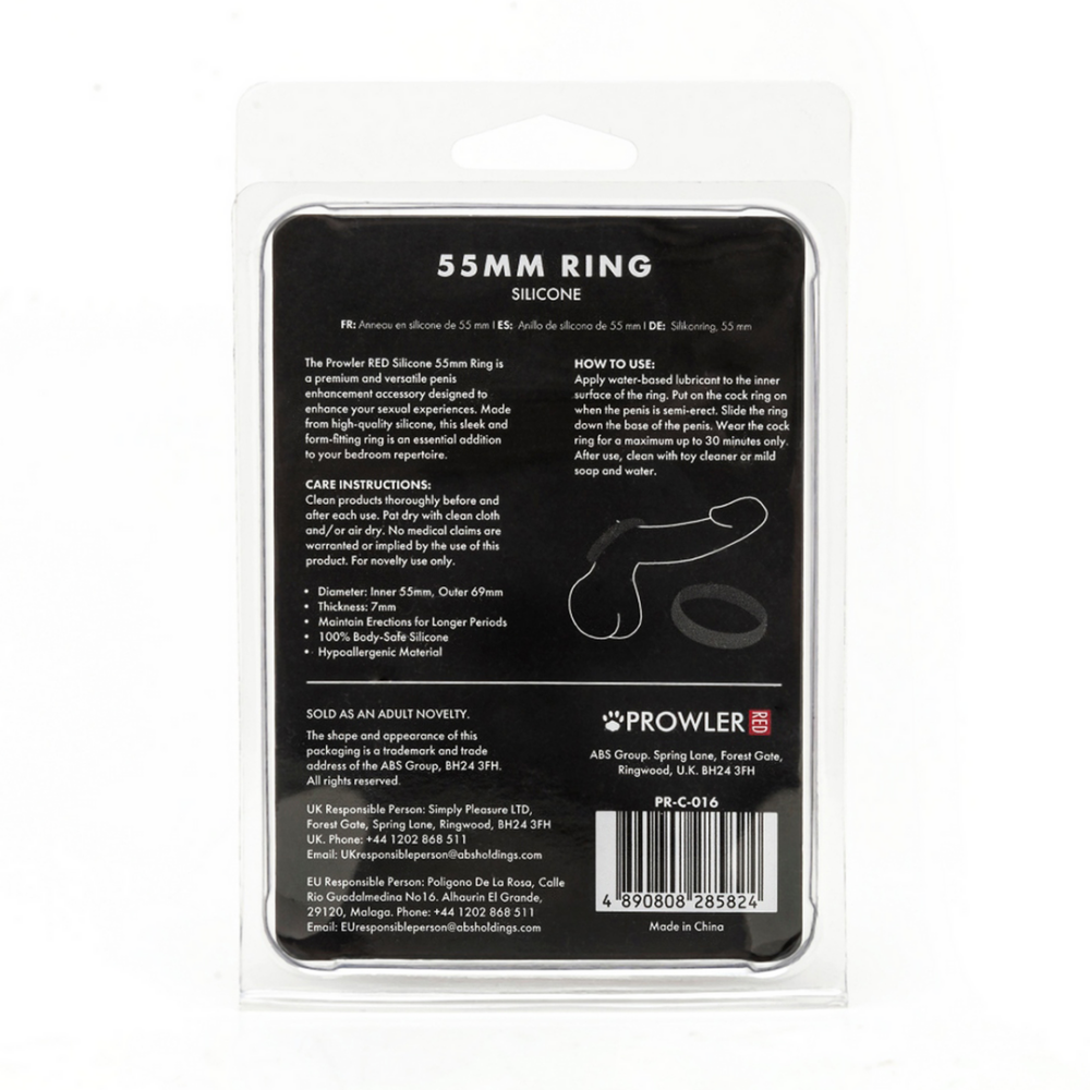 Silicone 55mm Ring - Zwart - Afbeelding 3