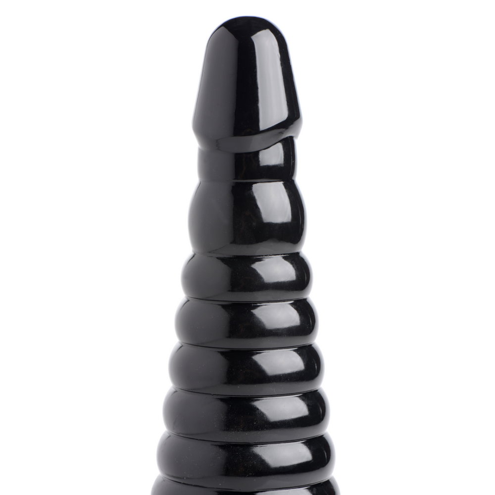 Giant Ribbed Anal Cone - Zwart - Afbeelding 4