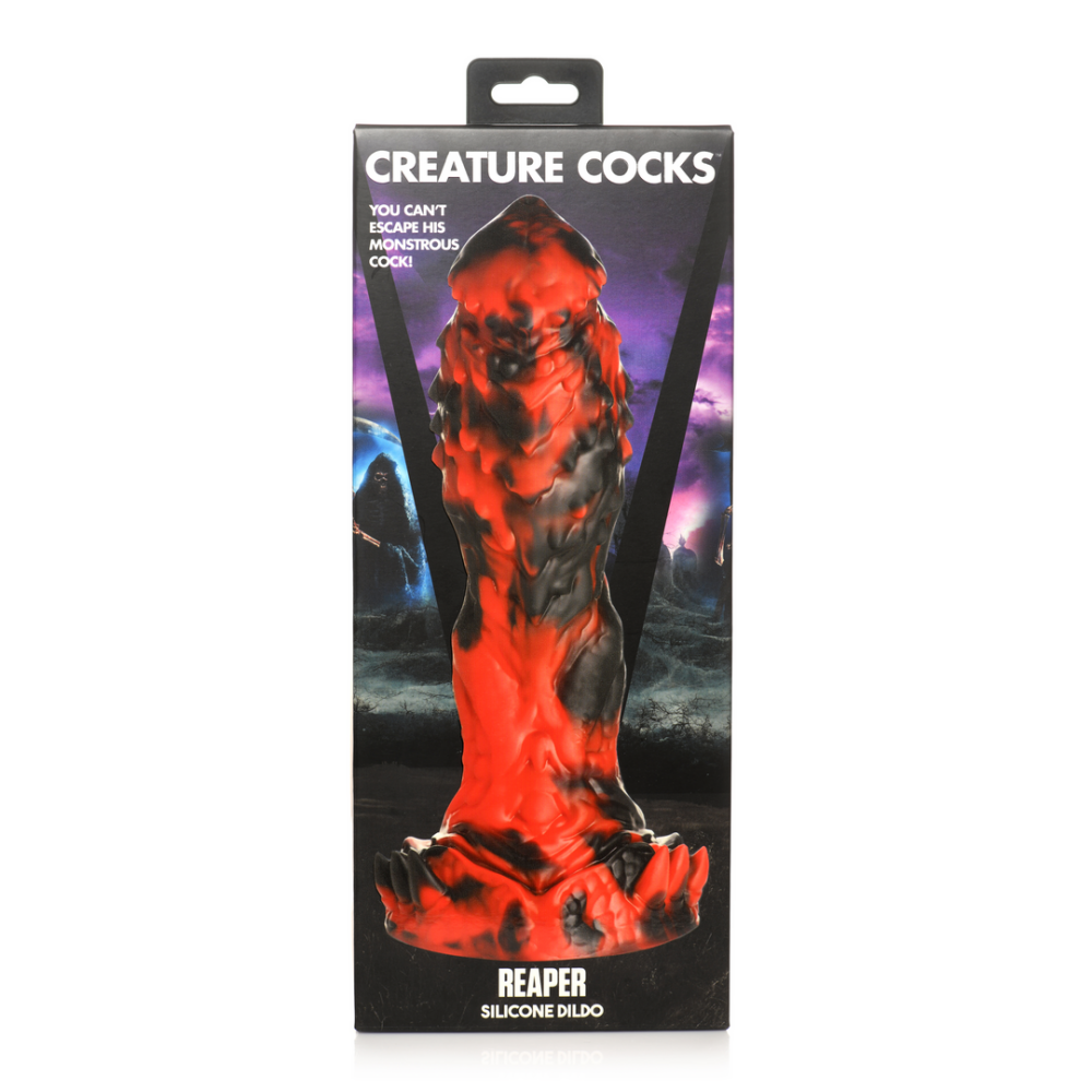 Grim Reaper - Siliconen Dildo - Rood/Zwart - Afbeelding 3