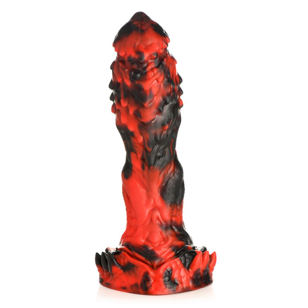 Grim Reaper - Siliconen Dildo - Rood/Zwart - Afbeelding 4