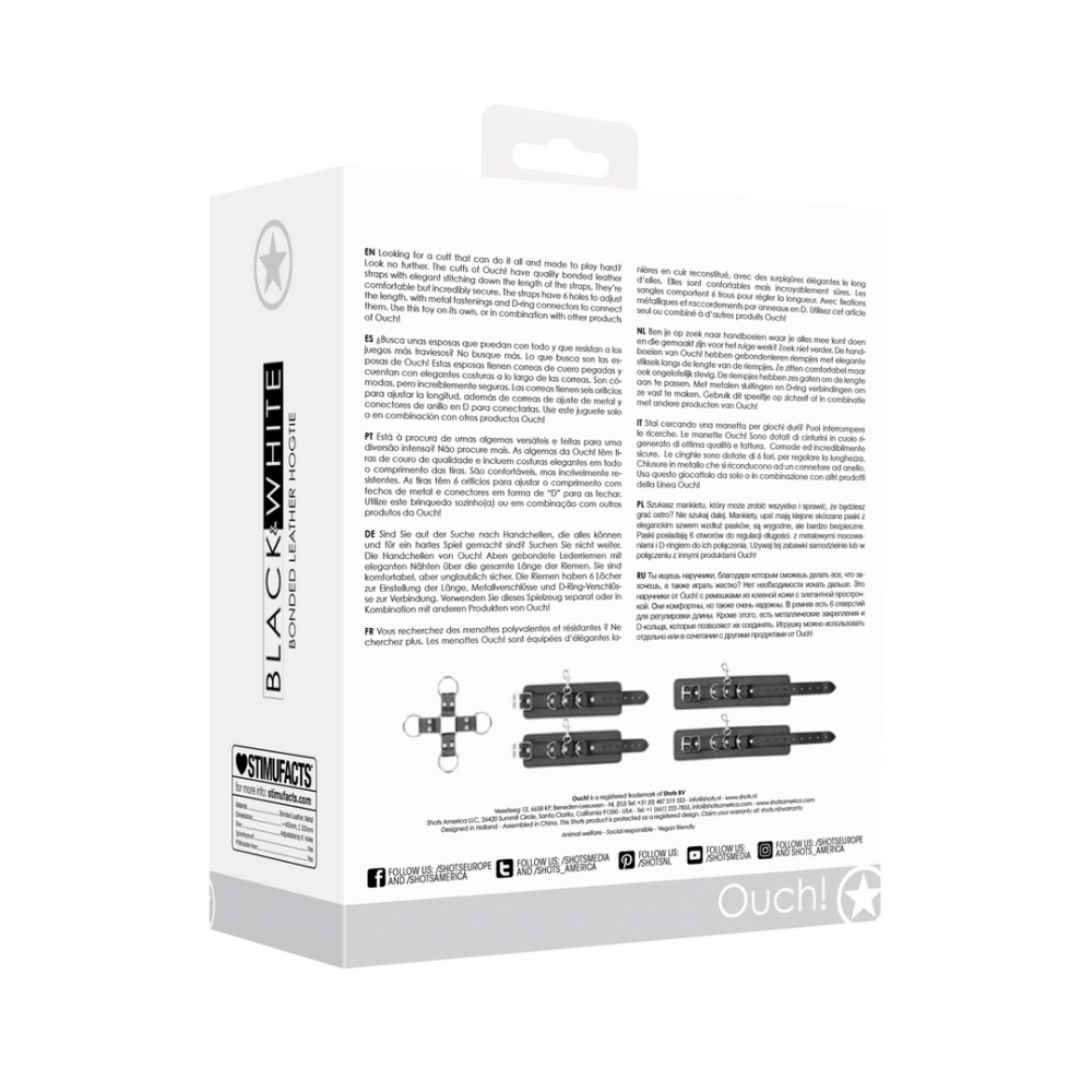 Gelijmd Leren Hogtie met Hand- en Enkelboeien - Afbeelding 3