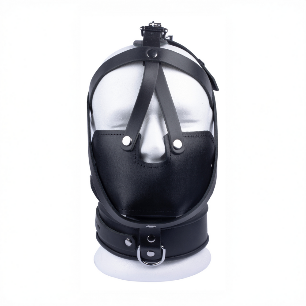 Leren Masker - Zwart - Afbeelding 2