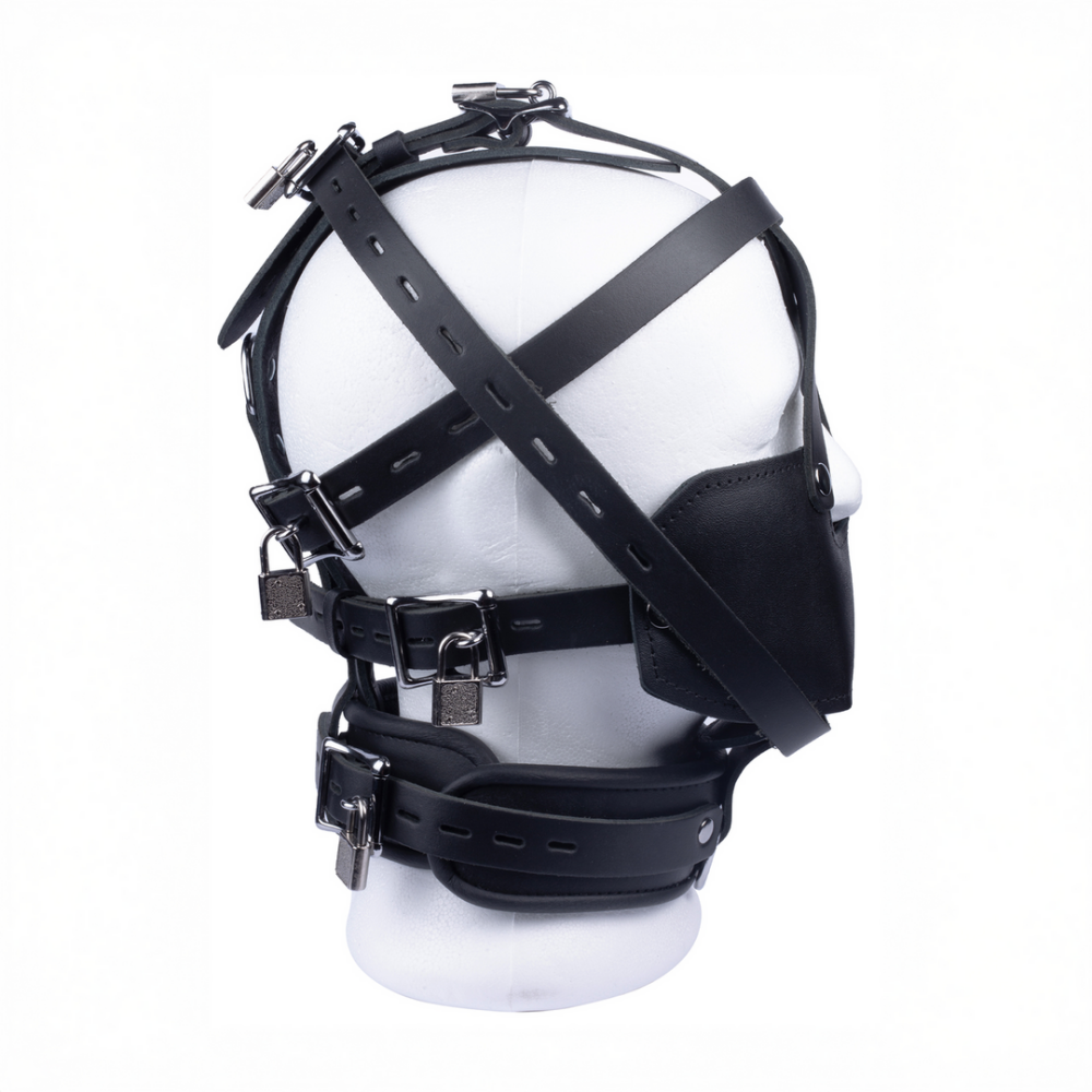 Leren Masker - Zwart - Afbeelding 4
