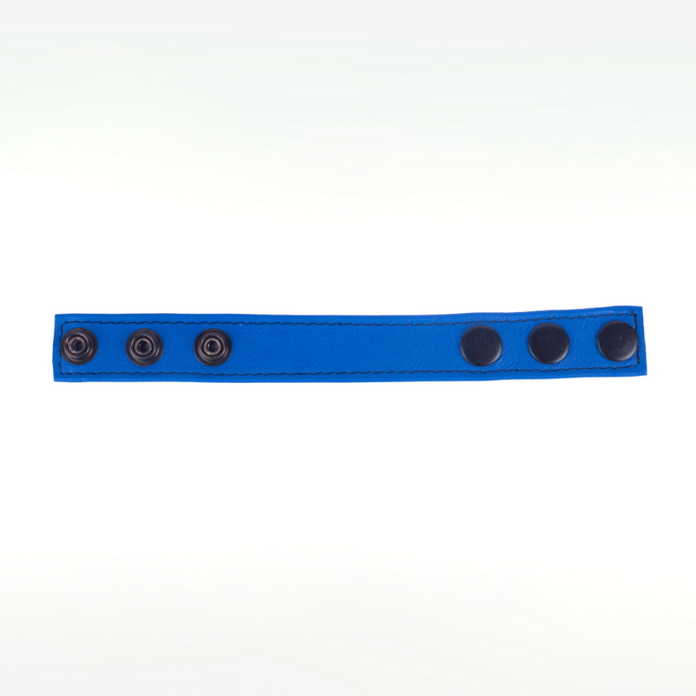 Cocky - Verstelbare Leren Cockring - Blauw - Afbeelding 3