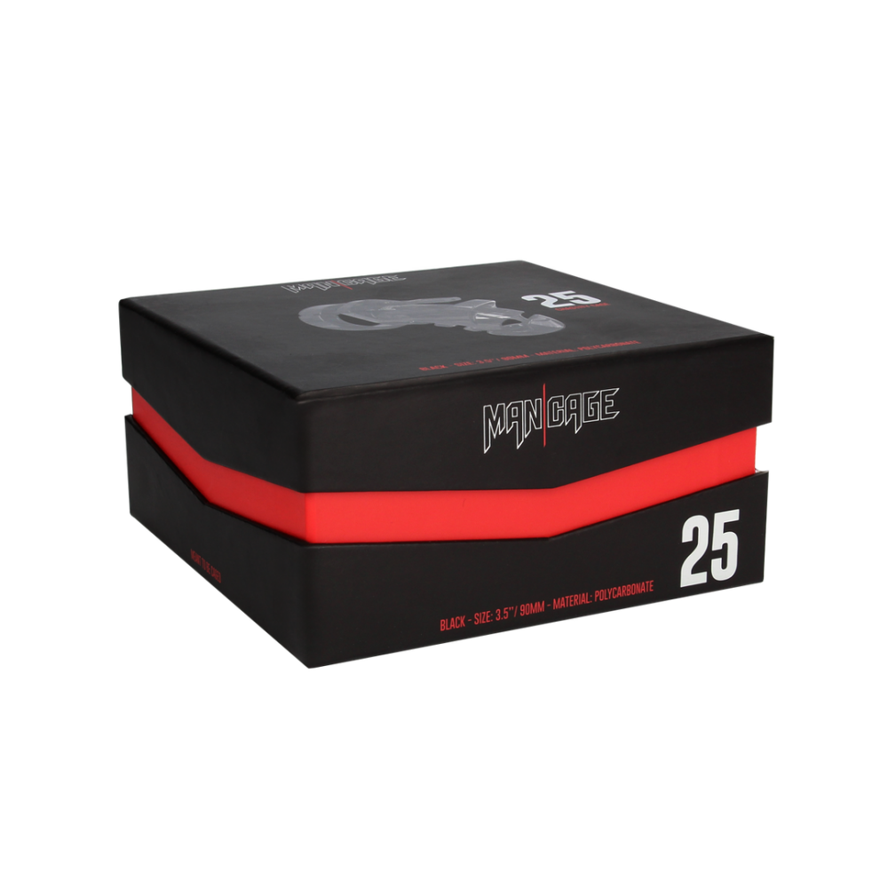 Model 25 - Chastity Cage - 3.5'' / 9 cm - Zwart - Afbeelding 2