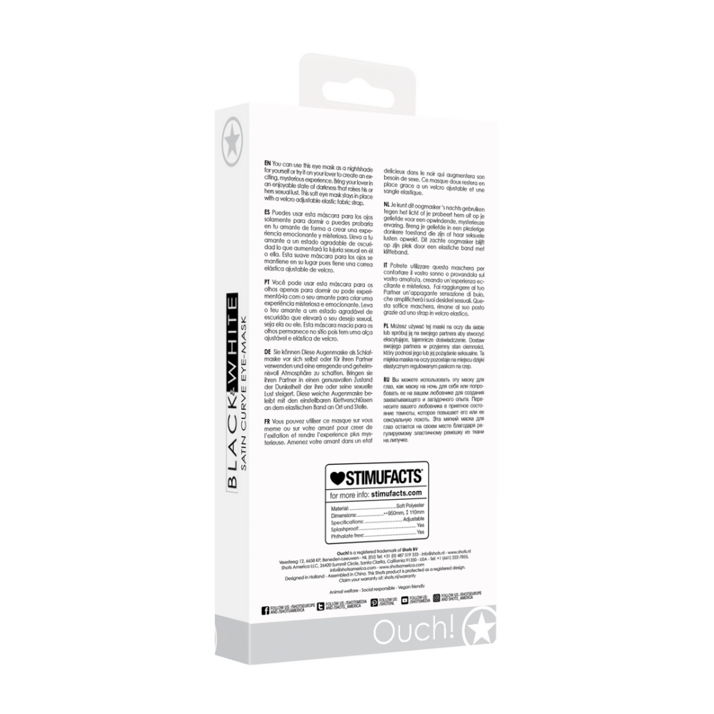 Satin Curvy Oogmasker - Afbeelding 3