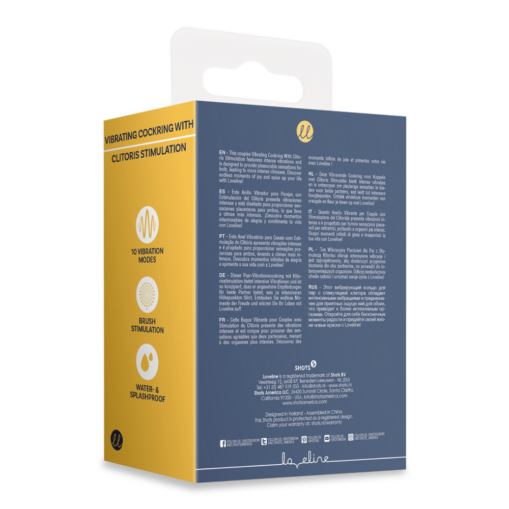 Vibrerende Cockring met Clitoris Stimulatie - Indigo Blauw - Afbeelding 3