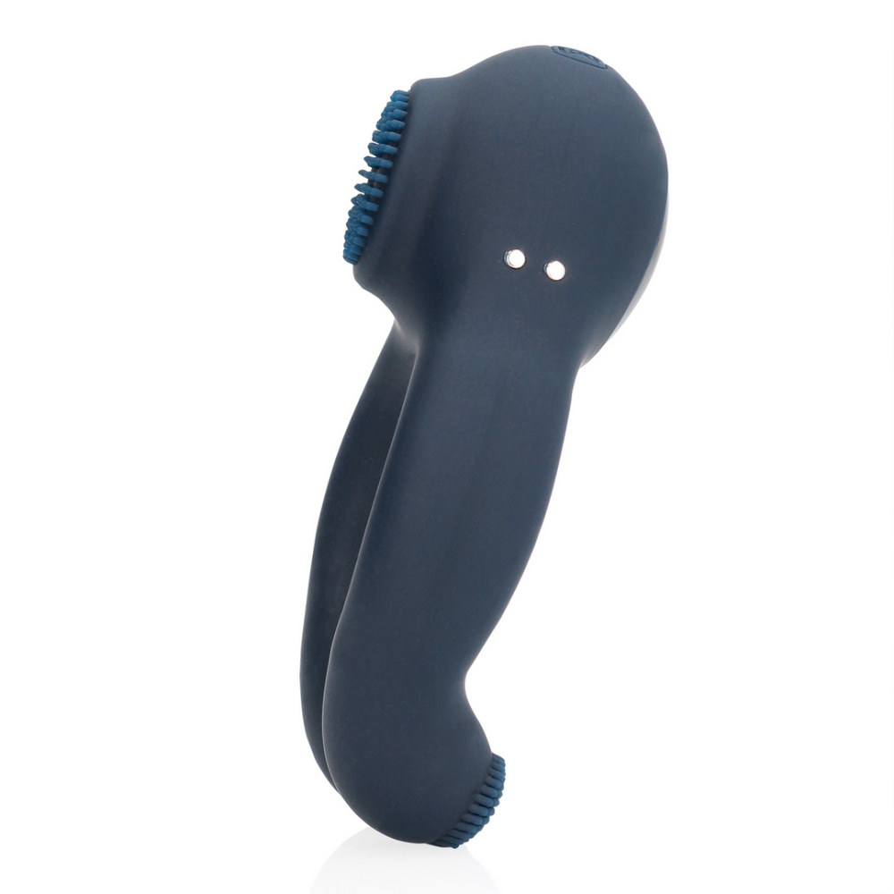 Vibrerende Cockring met Clitoris Stimulatie - Indigo Blauw - Afbeelding 5