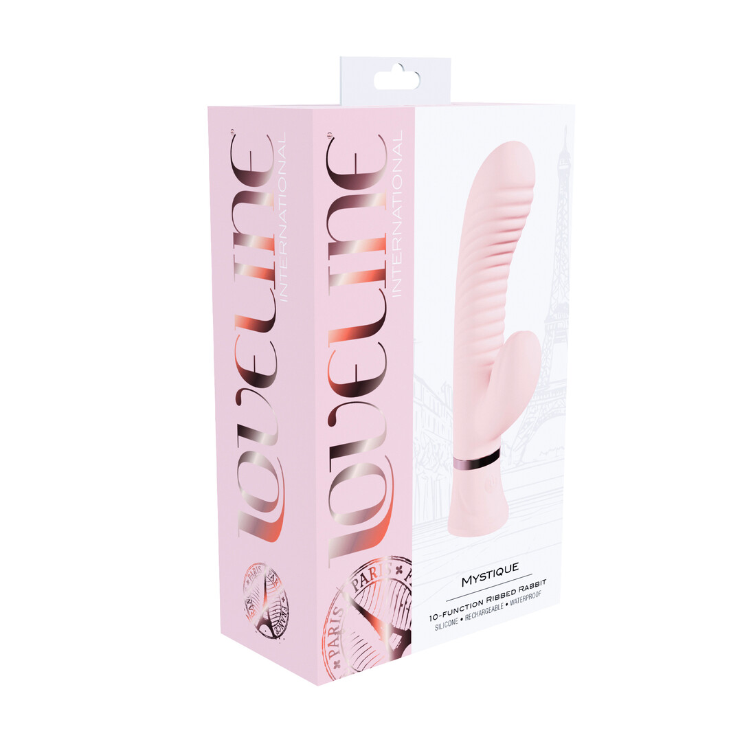 Mystique - Geribbelde Konijnen Vibrator - Roze - Afbeelding 2