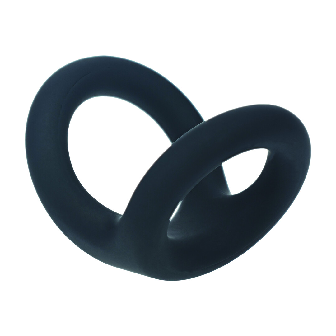 Double O Silicone Cockring - M - Zwart - Afbeelding 5