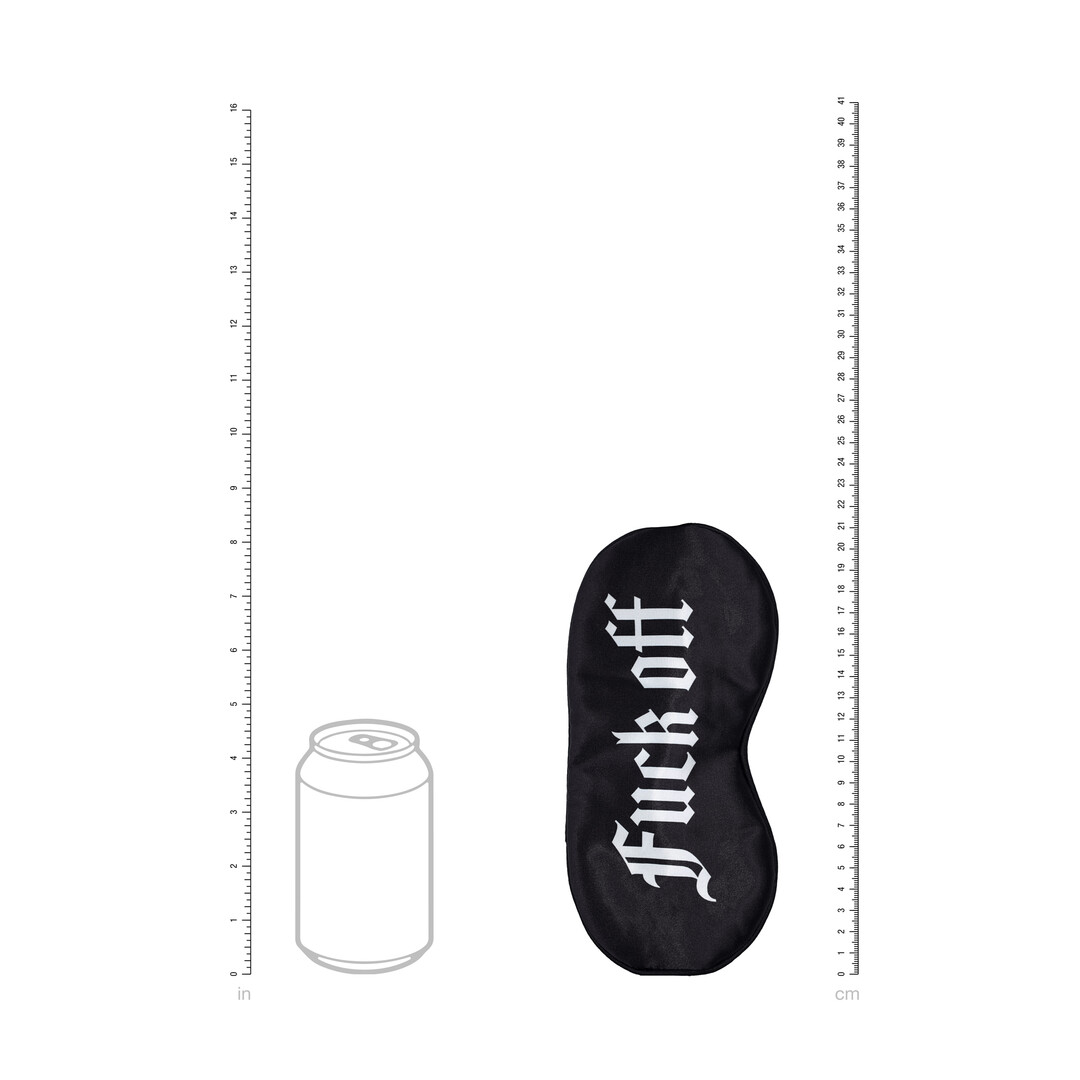 Fuck Off - Geprinte Satijnen Masker - Zwart - Afbeelding 5