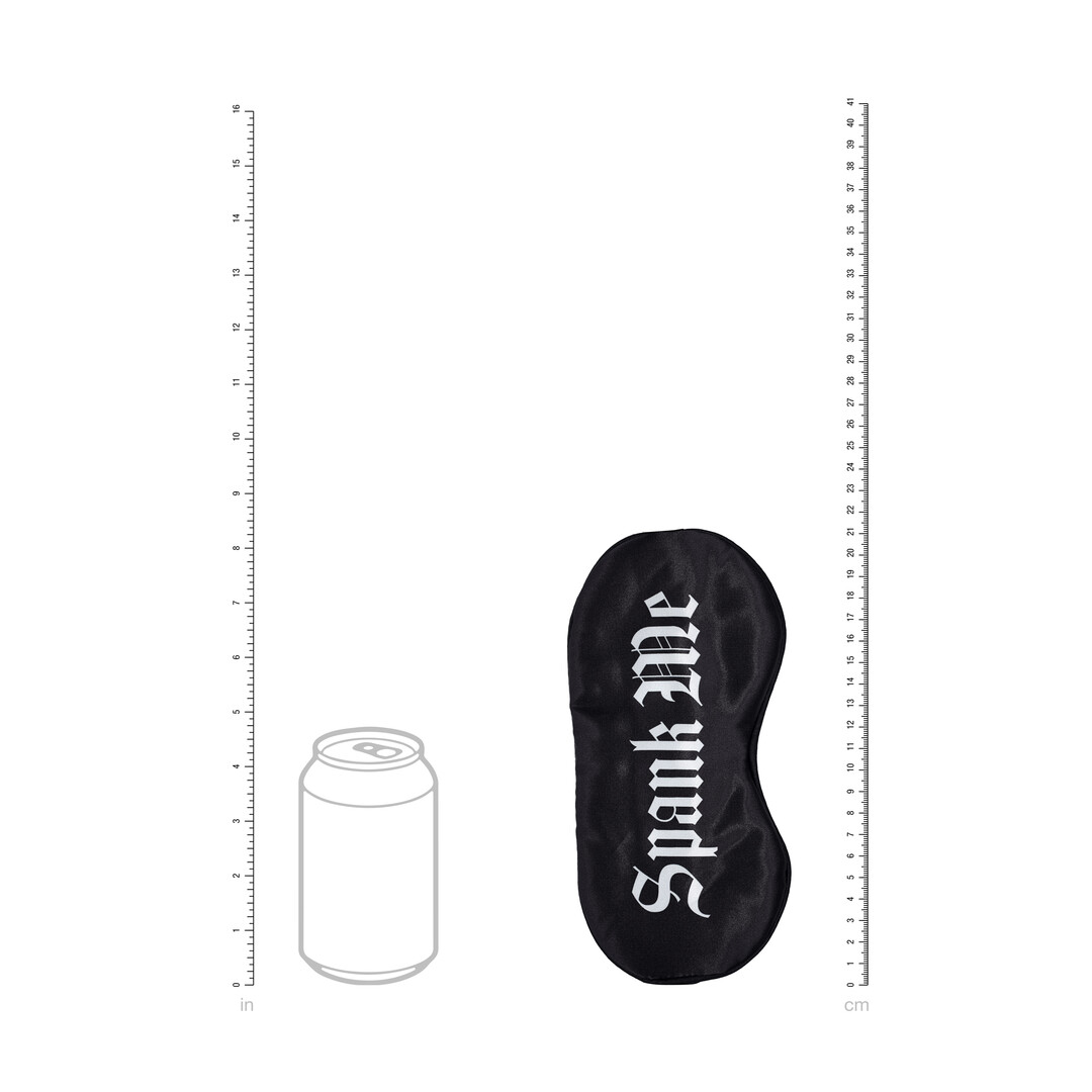 Spank Me - Gedrukte Satijnen Masker - Zwart - Afbeelding 5