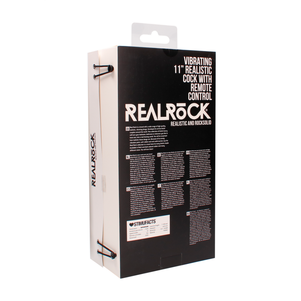 Vibrerende Realistische Cock met Scrotum - 11 / 28 cm - Afbeelding 3