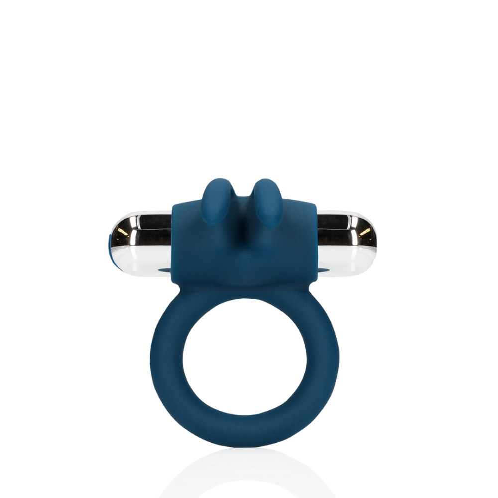 Vibrerende Rabbit Cock Ring - Baltisch Blauw - Afbeelding 5