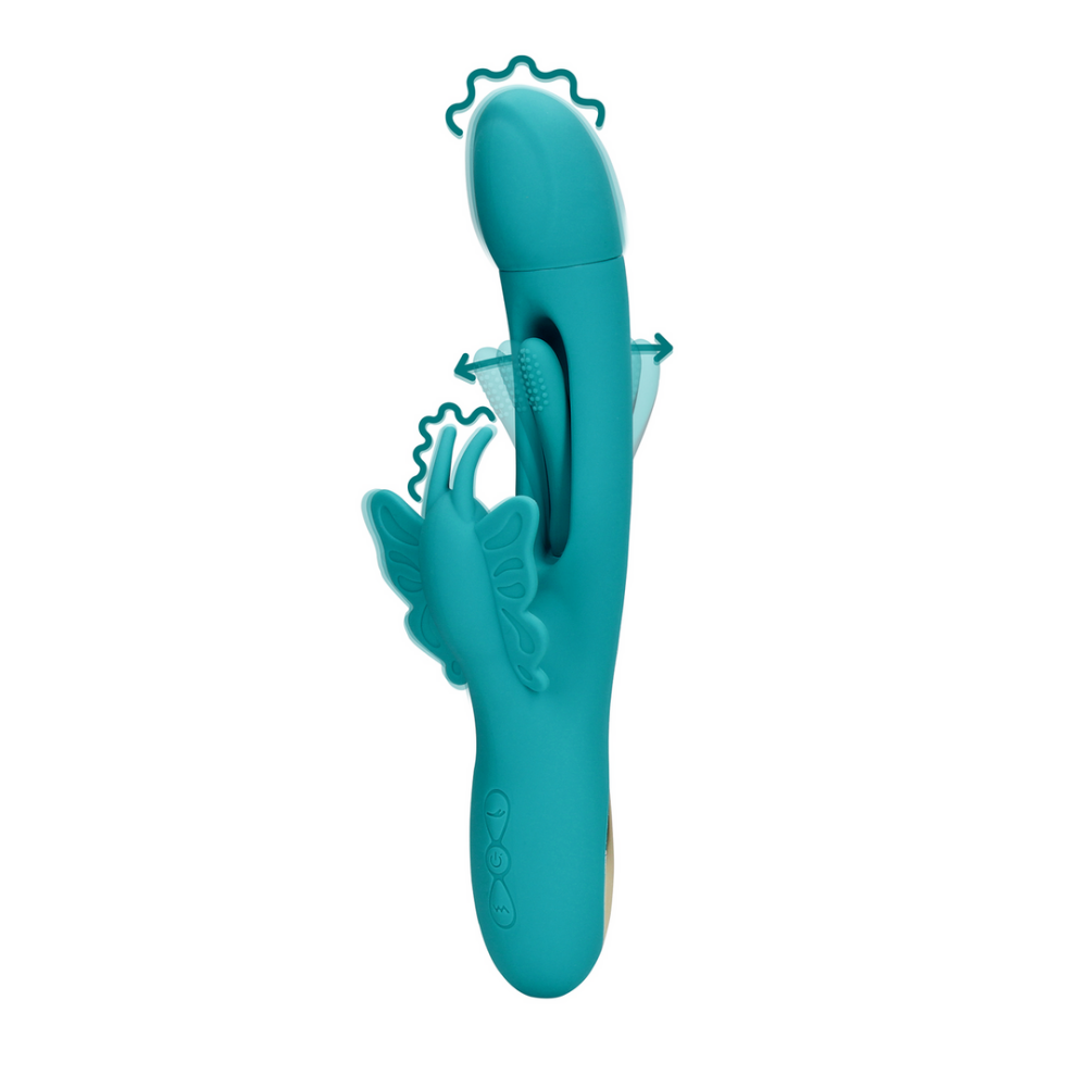 Flapper G-Spot Vlinder Vibrator - Pauwblauw