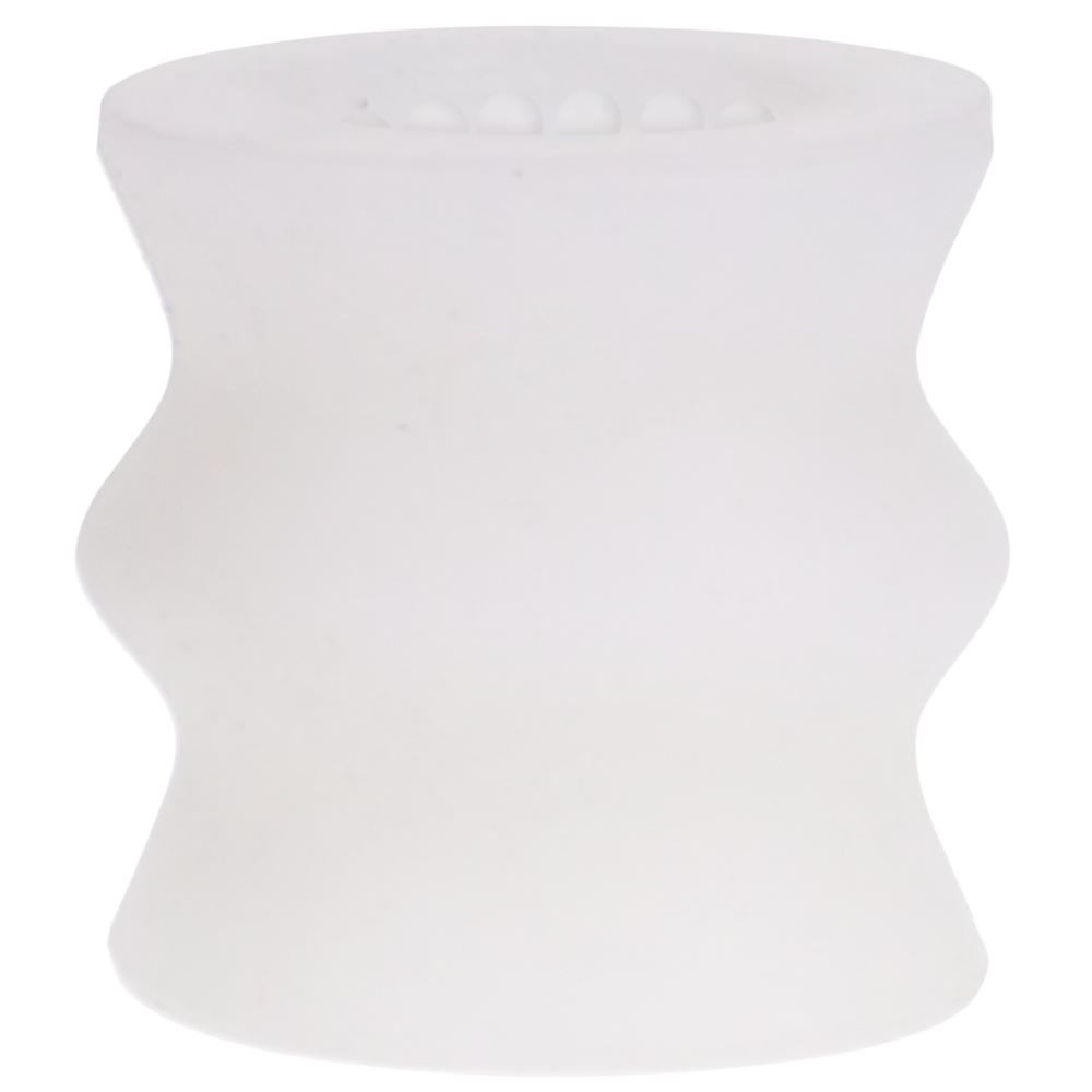 Glow Helping Head Silicone - Masturbator Sleeve - Frost / Green Glow