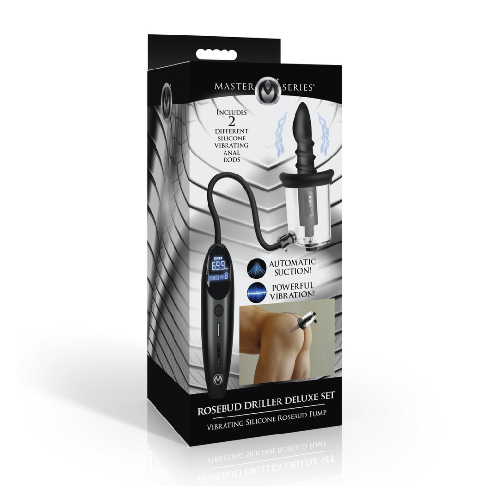 Rosebud Driller Deluxe Set - Vibrerende Silicone Rosebud Pomp - Transparant - Afbeelding 2