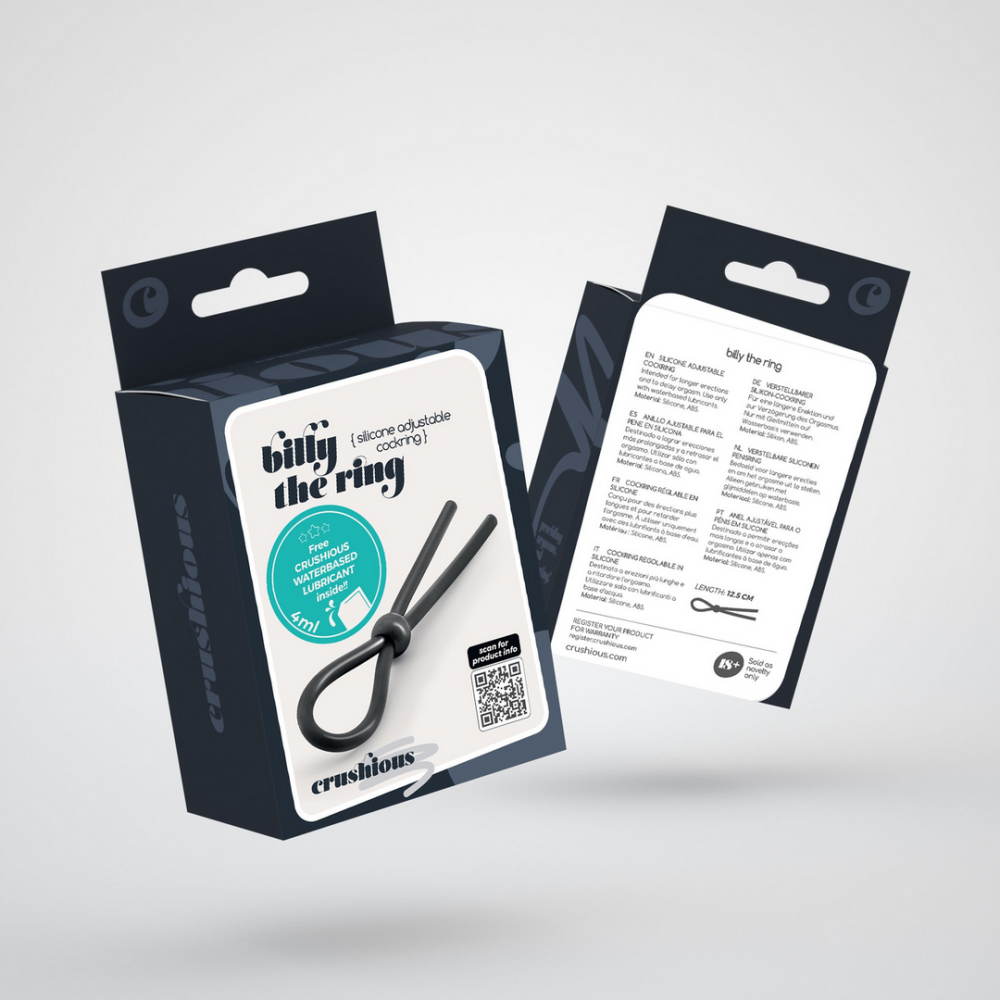 Billy the Ring - Silicone Verstelbare Cockring - Zwart - Afbeelding 2