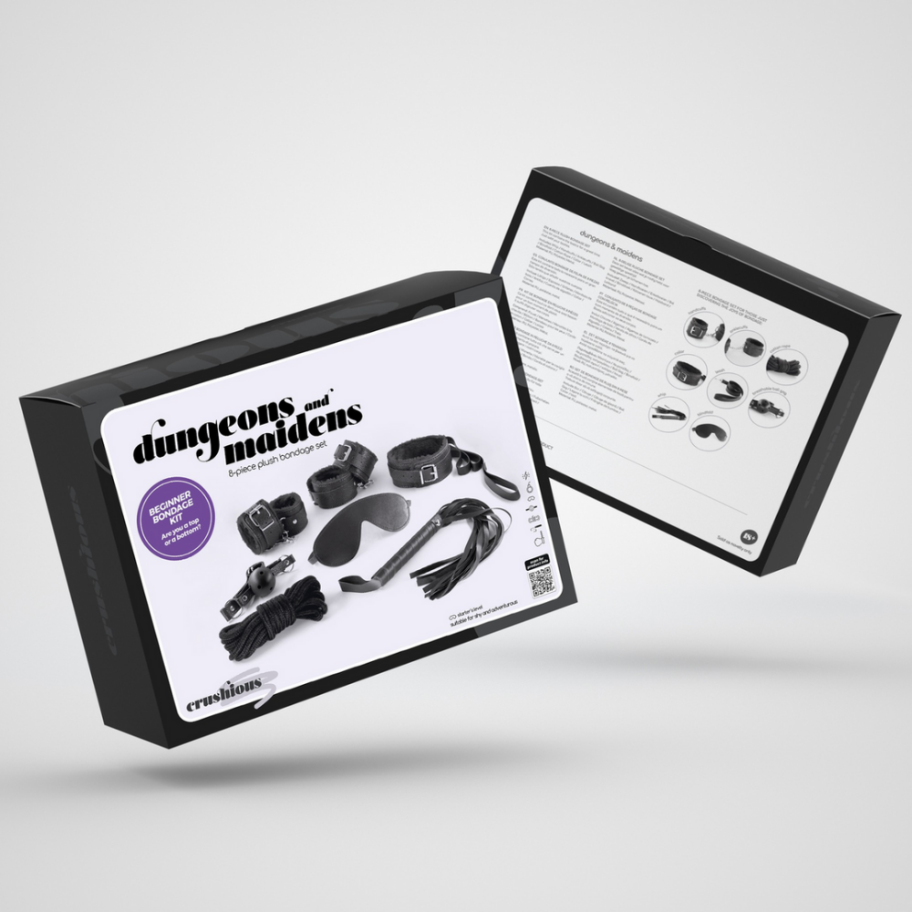 Dungeons and Maidens - 8-delige BDSM Kit - Zwart - Afbeelding 2