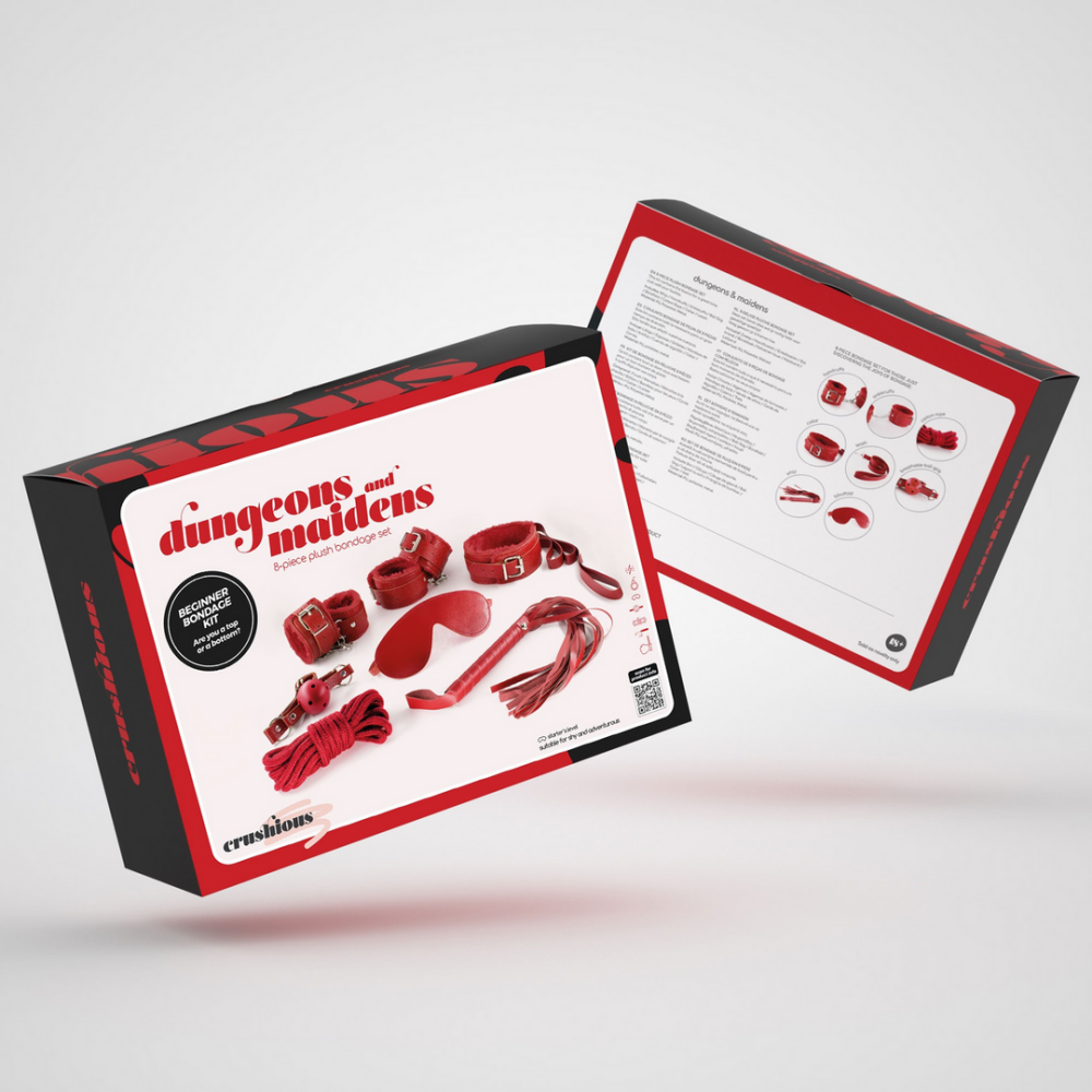 Dungeons and Maidens - 8-delige BDSM Kit - Rood - Afbeelding 2