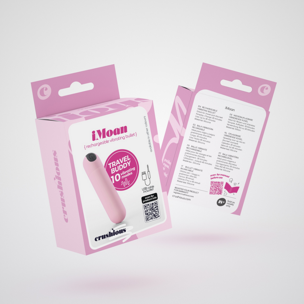 iMoan - Oplaadbare Vibrerende Bullet - Baby Roze - Afbeelding 2