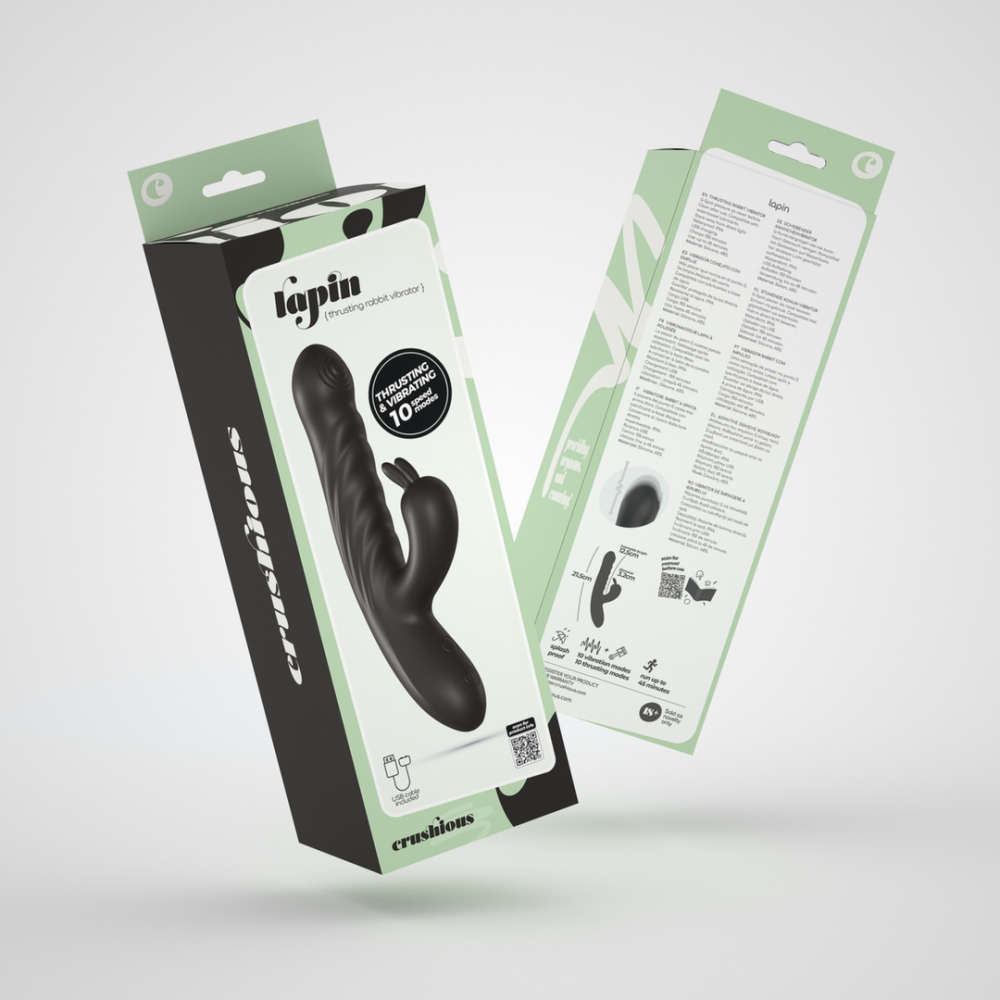 Lapin - Duwende Konijnen Vibrator - Zwart - Afbeelding 2