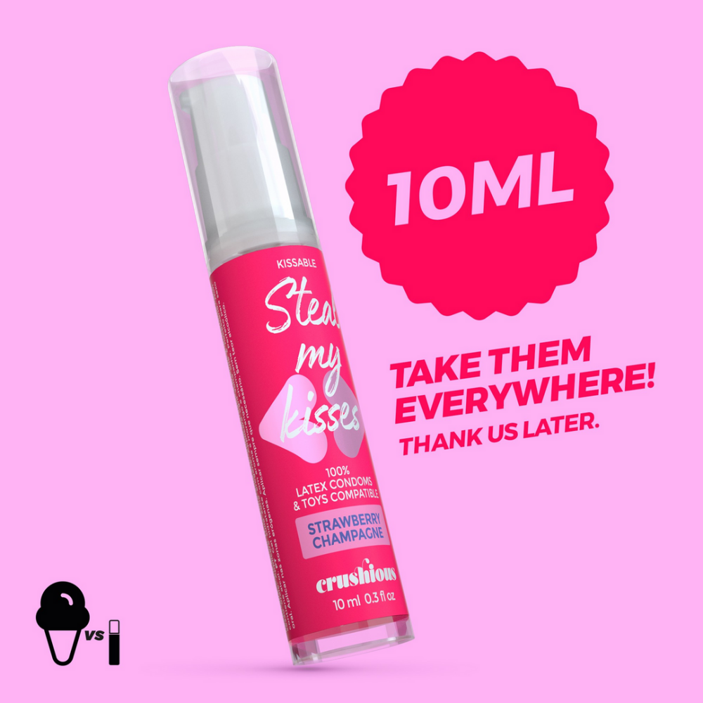 Steal My Kisses - Glijmiddel - Aardbeien Champagne Smaak - 0,3 fl oz / 10 ml - Afbeelding 4