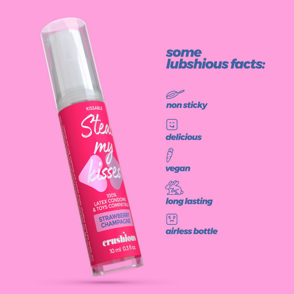 Steal My Kisses - Glijmiddel - Aardbeien Champagne Smaak - 0,3 fl oz / 10 ml - Afbeelding 5