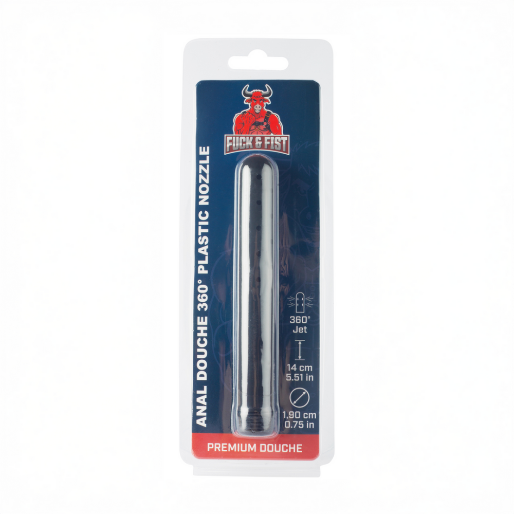 Anal Douche 360 Plastic Nozzle - 13,5 cm - Zwart - Afbeelding 2