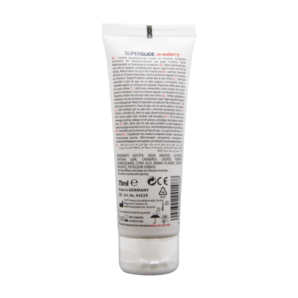Superglide - Eetbaar Waterbasis Glijmiddel - Aardbei - 3 fl oz / 75 ml - Afbeelding 2