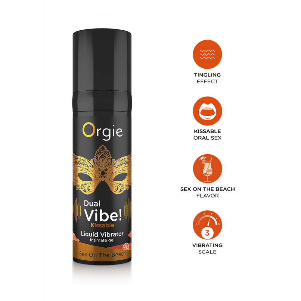 Dual Vibe! Kissable Liquid Vibrator - Sex On The Beach - 0,5 fl oz / 15 ml - Afbeelding 4
