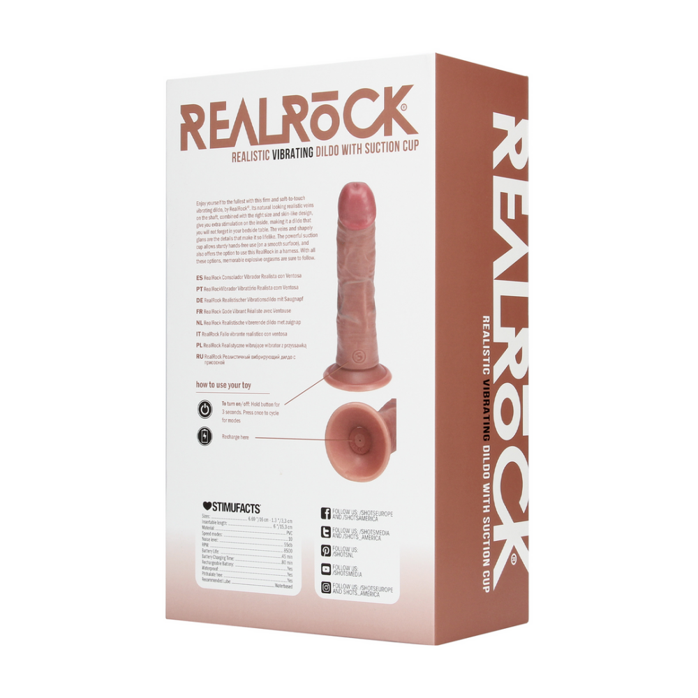Vibrerende Reguliere Gebogen Cock - 6 / 15,5 cm - Tan - Afbeelding 3