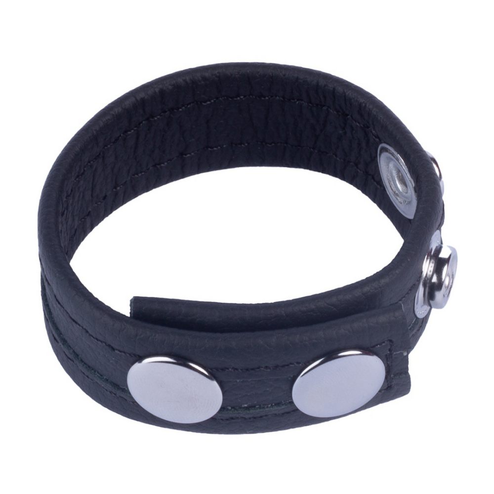 Tippy - Leren Cockring - Zwart - Afbeelding 2
